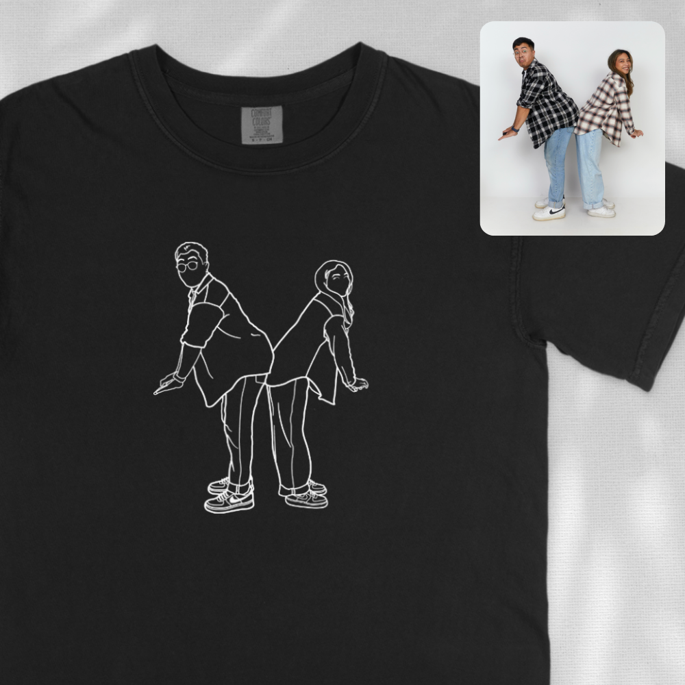 Custom Couples Lineart T-Shirt