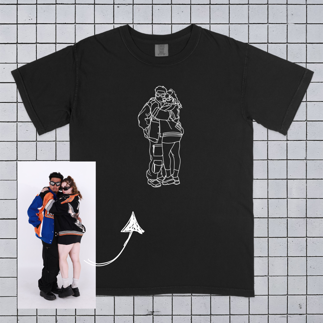 Custom Couples Lineart T-Shirt