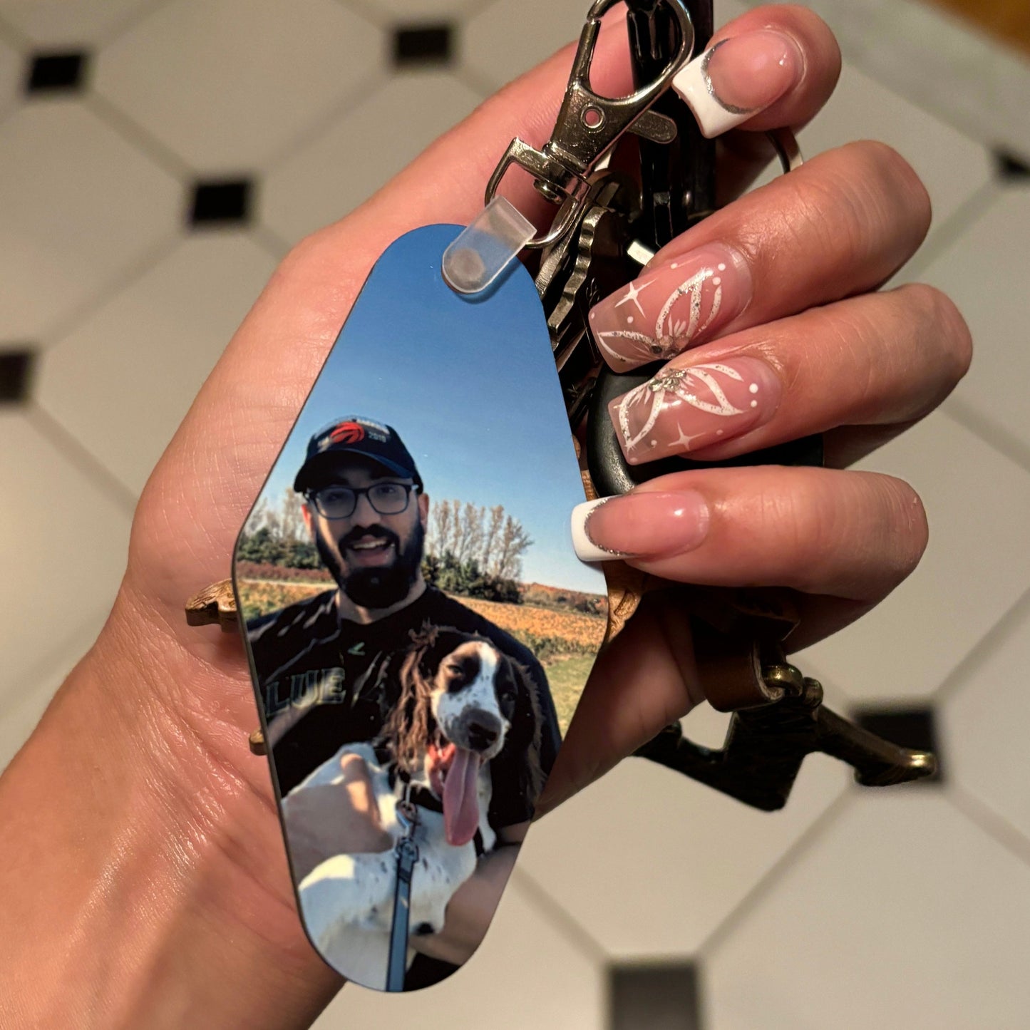 Motel Photo Keychain