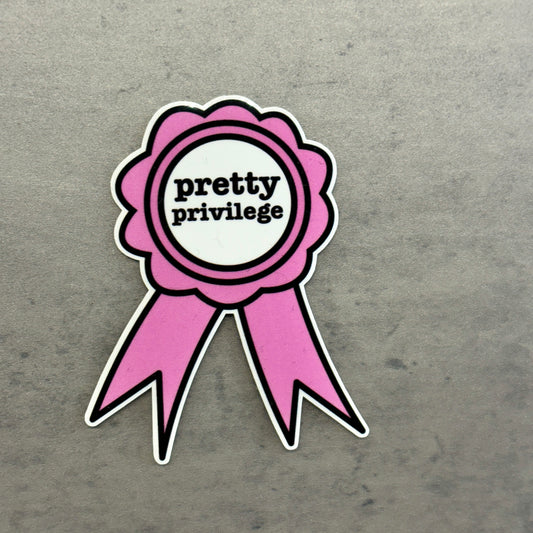 Pretty Privilege Award Sticker